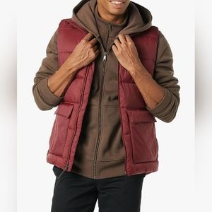 Nwt Amazon Essentials sherpa lined puffer vest‎ medium